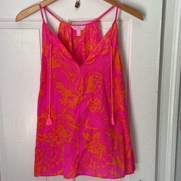 Lilly Pulitzer neon silk tank - Picture 2 of 5